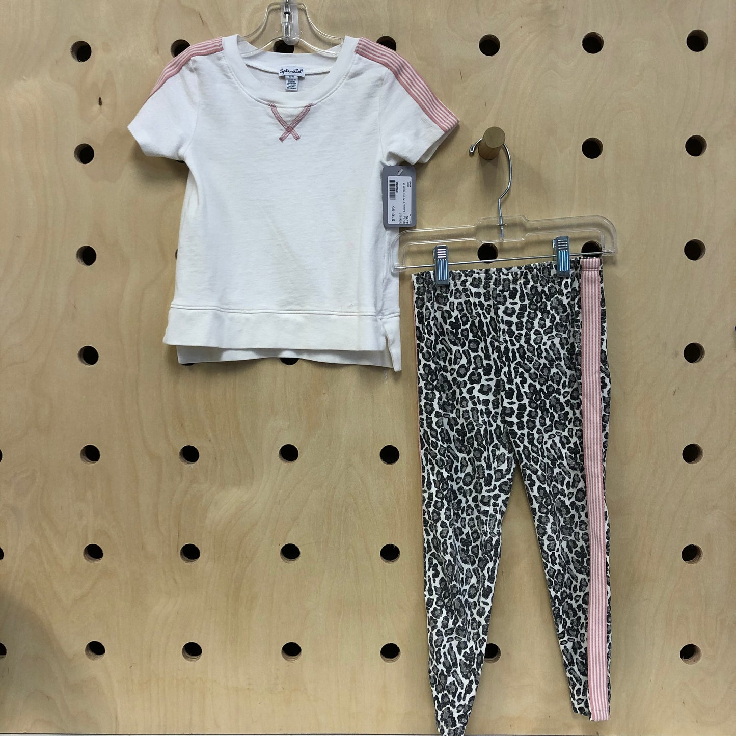 White + Leopard Print Outfit