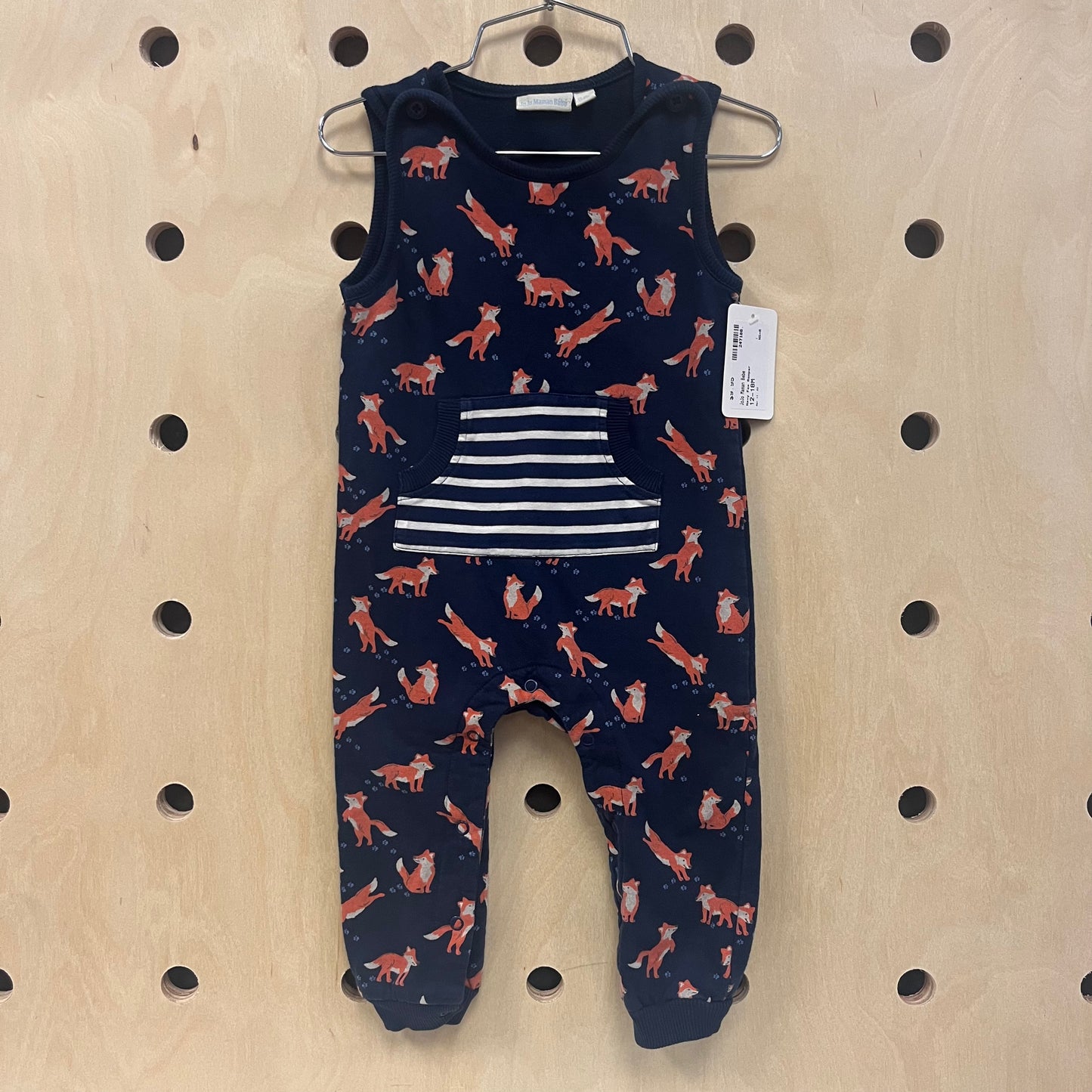 Navy Fox Romper