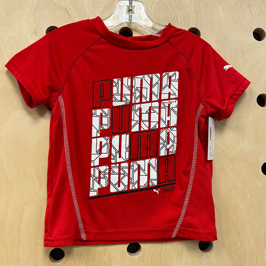 Red Athletic Logo Tee