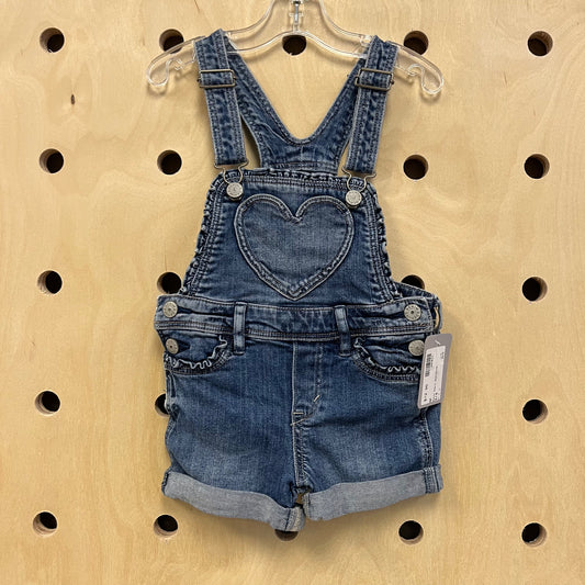 Denim Heart Shortalls