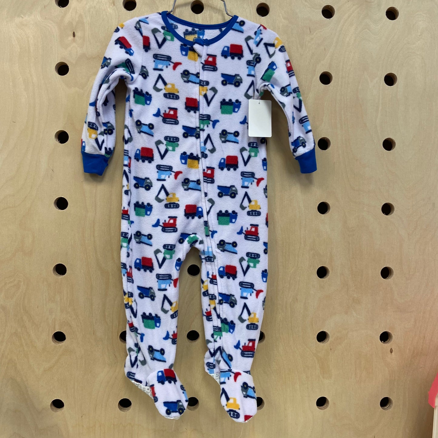 White Fleece Trucks PJs NEW
