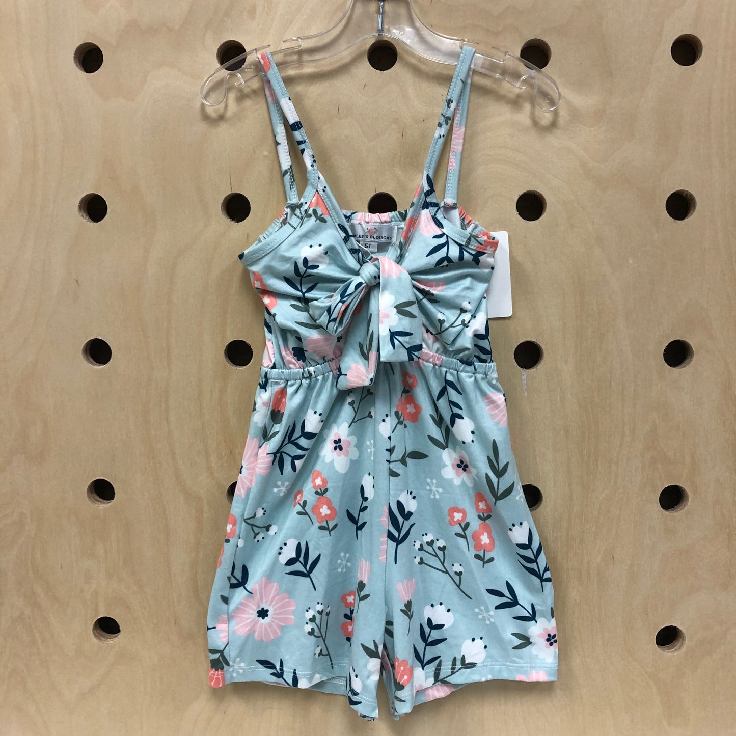 Minty Blue Floral Romper NEW