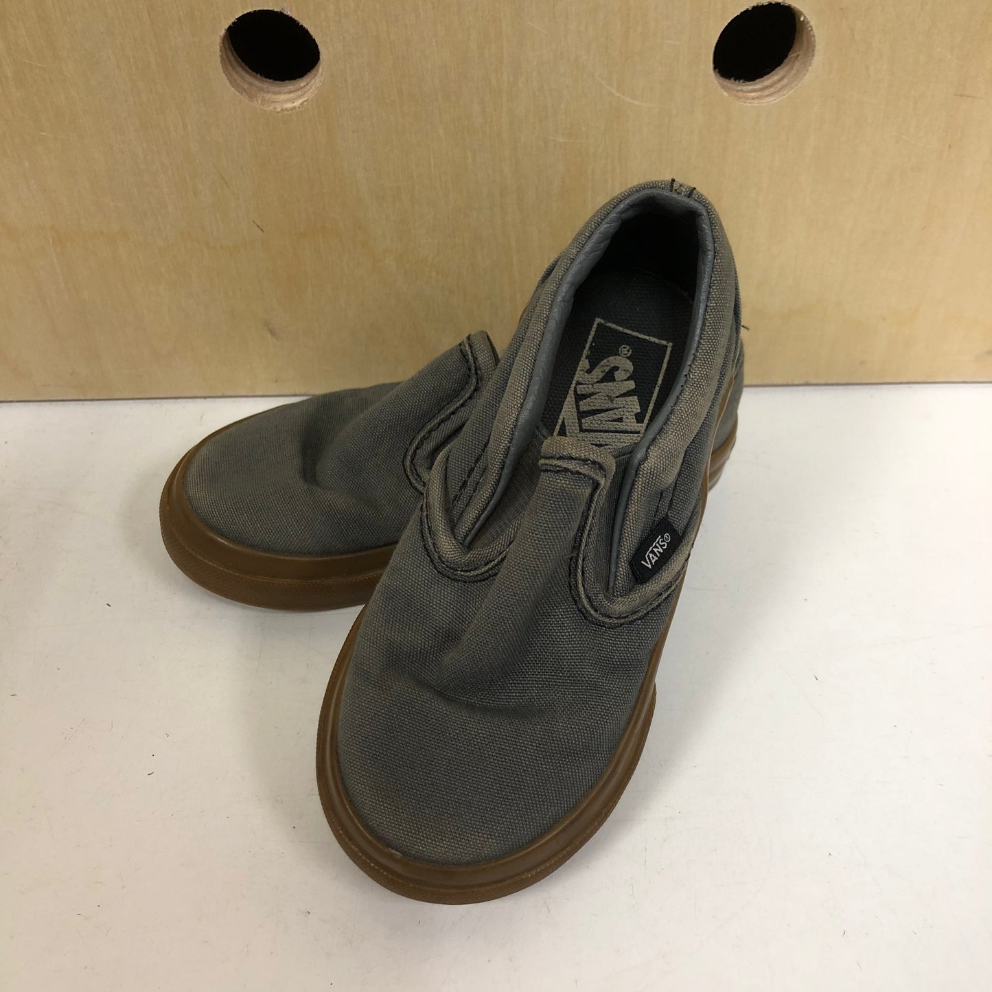 Grey Slip Ons