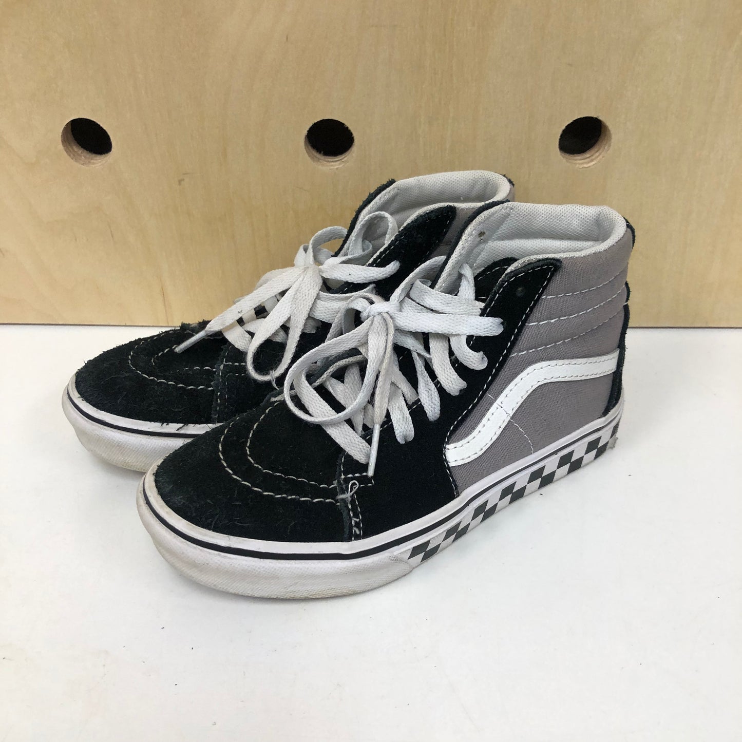Black + Grey Chex Hi Tops