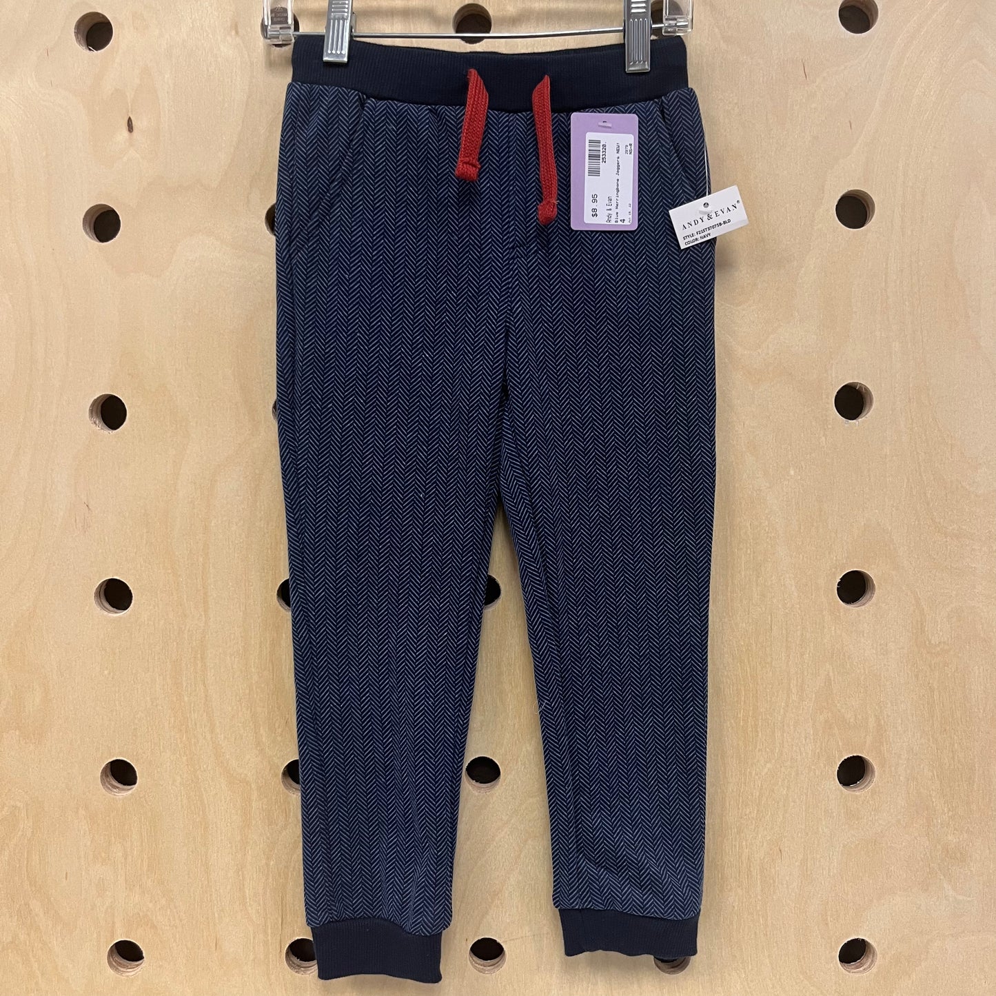 Blue Herringbone Joggers NEW!
