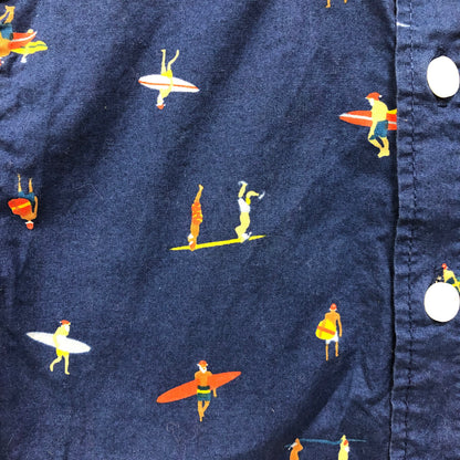 Navy Surfers Button Up
