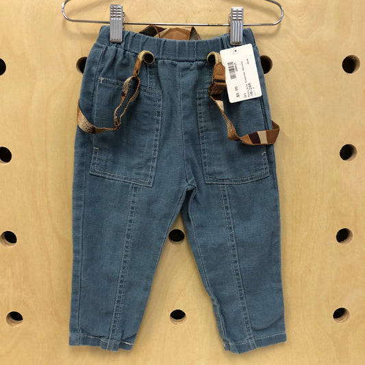 Dusty Blue Suspender Bottoms
