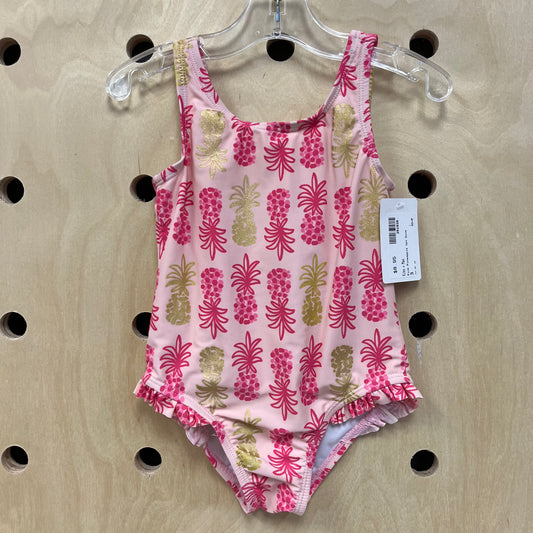 Pink Pineapple 1pc Swim