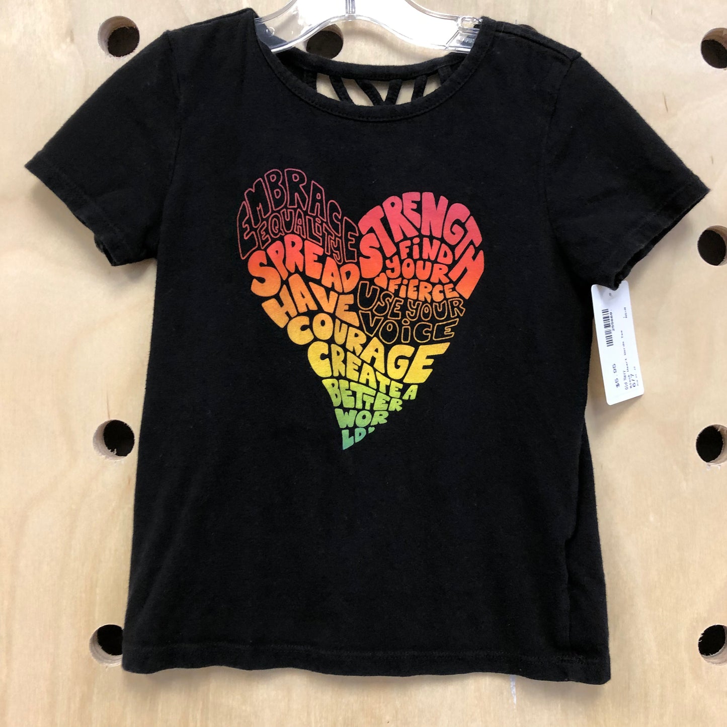 Black Heart Words Tee