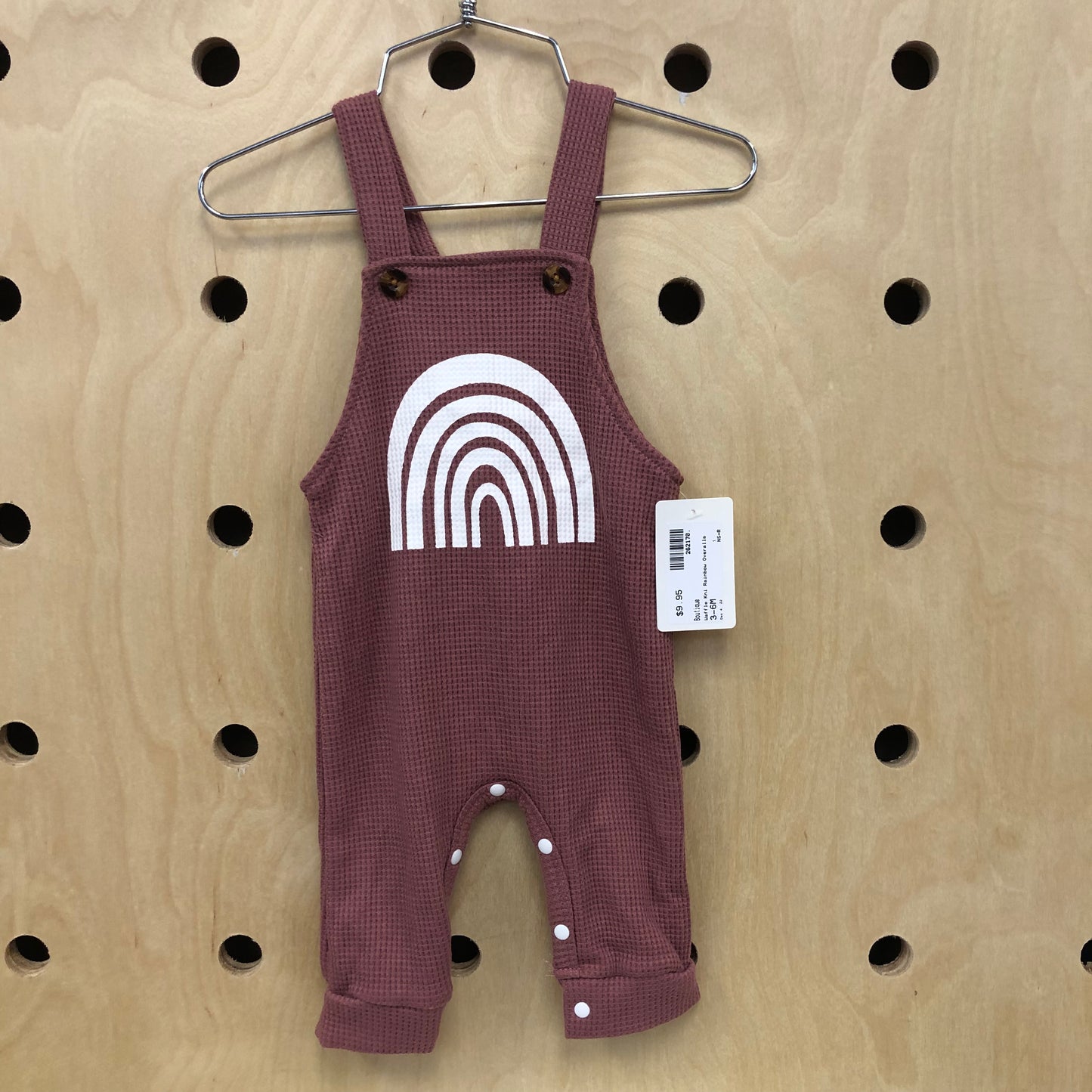Waffle Knit Rainbow Overalls