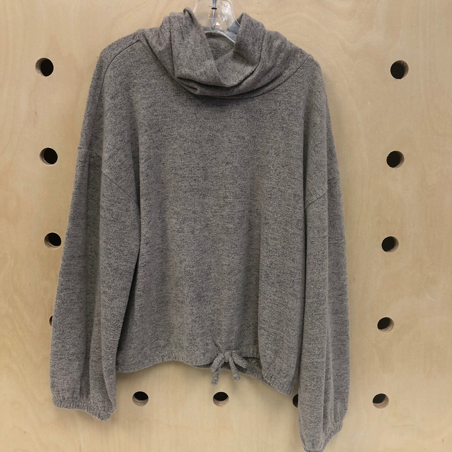 Grey Cowl Neck Top
