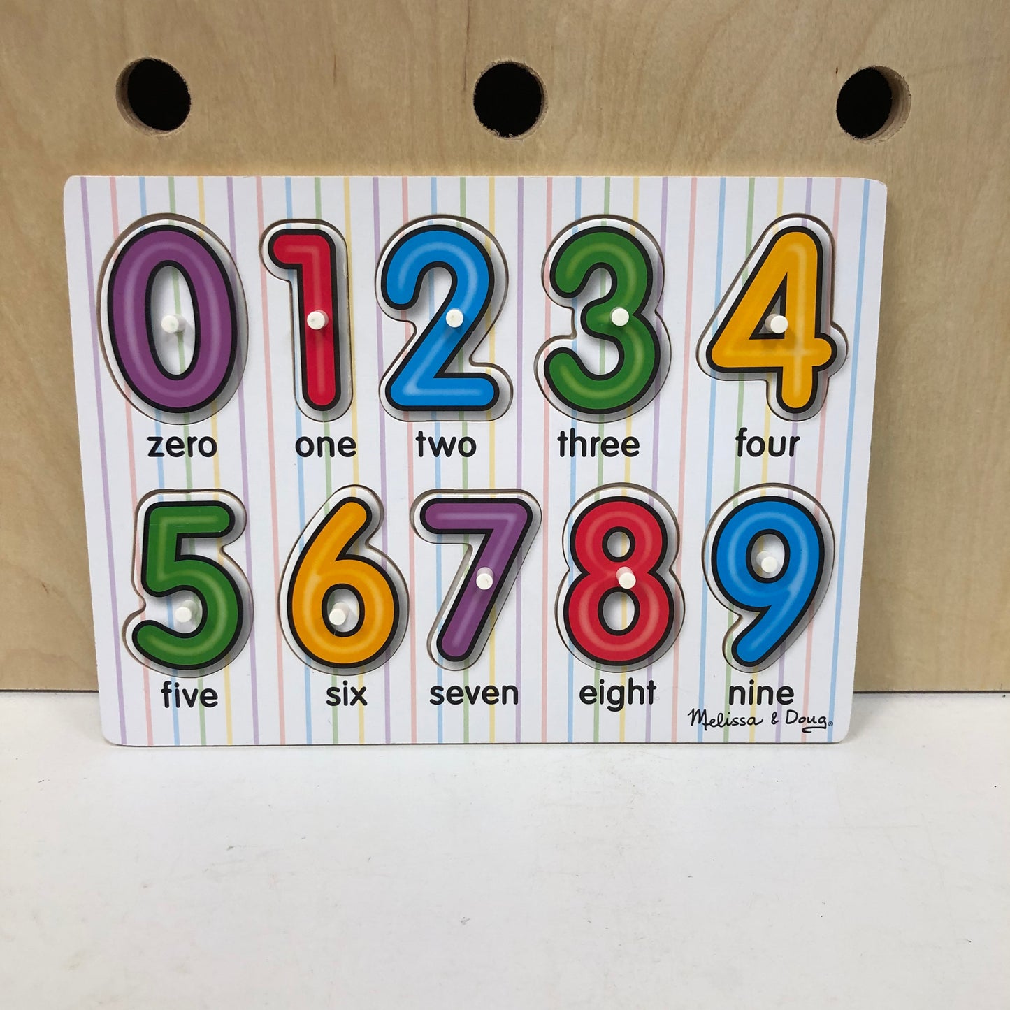Wooden Numbers Peg Puzzle