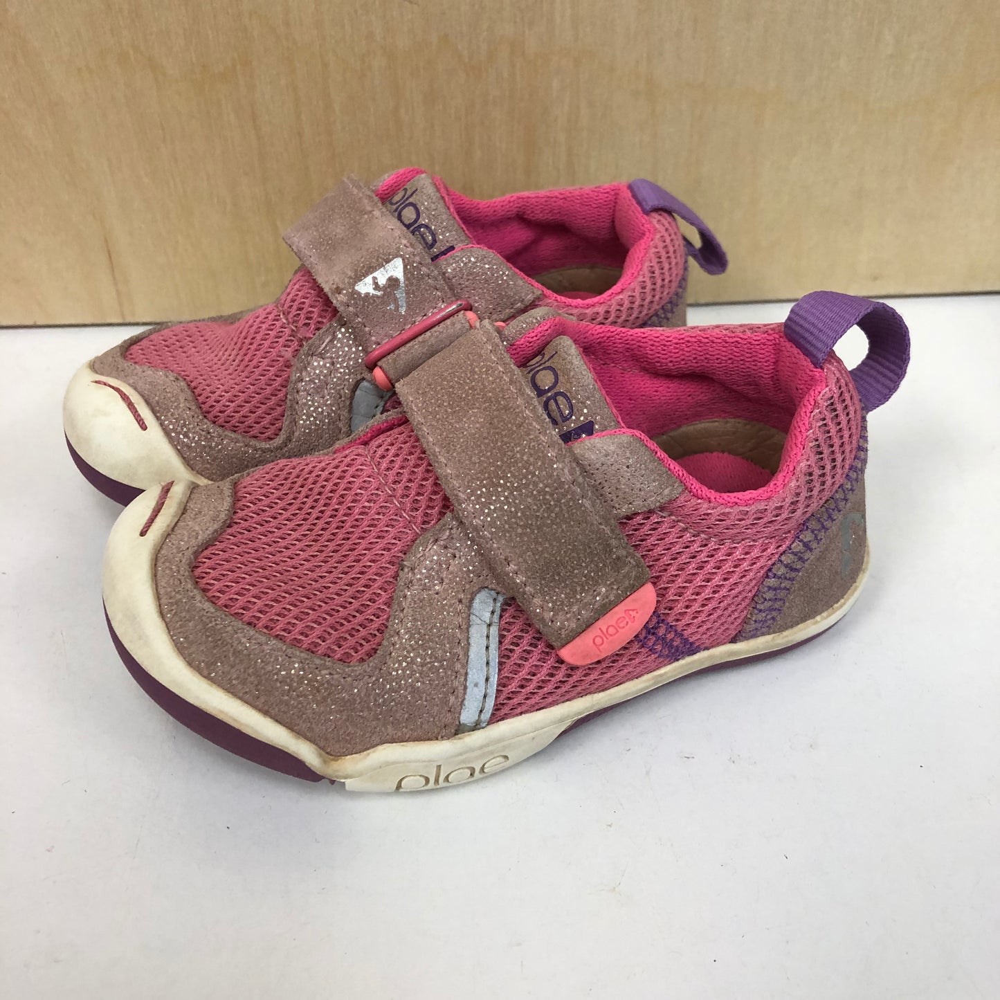 Pink Iridescent Velcro Sneaker