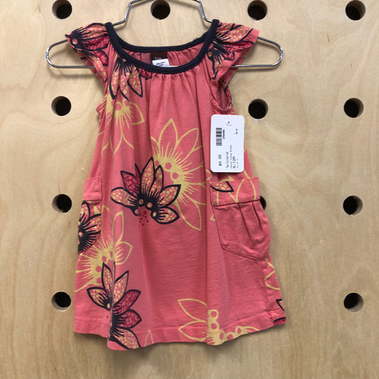 Coral Lotus Dress