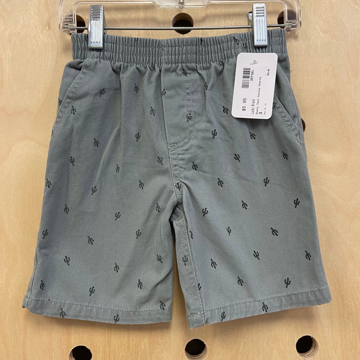 Dusty Teal Cactus Shorts