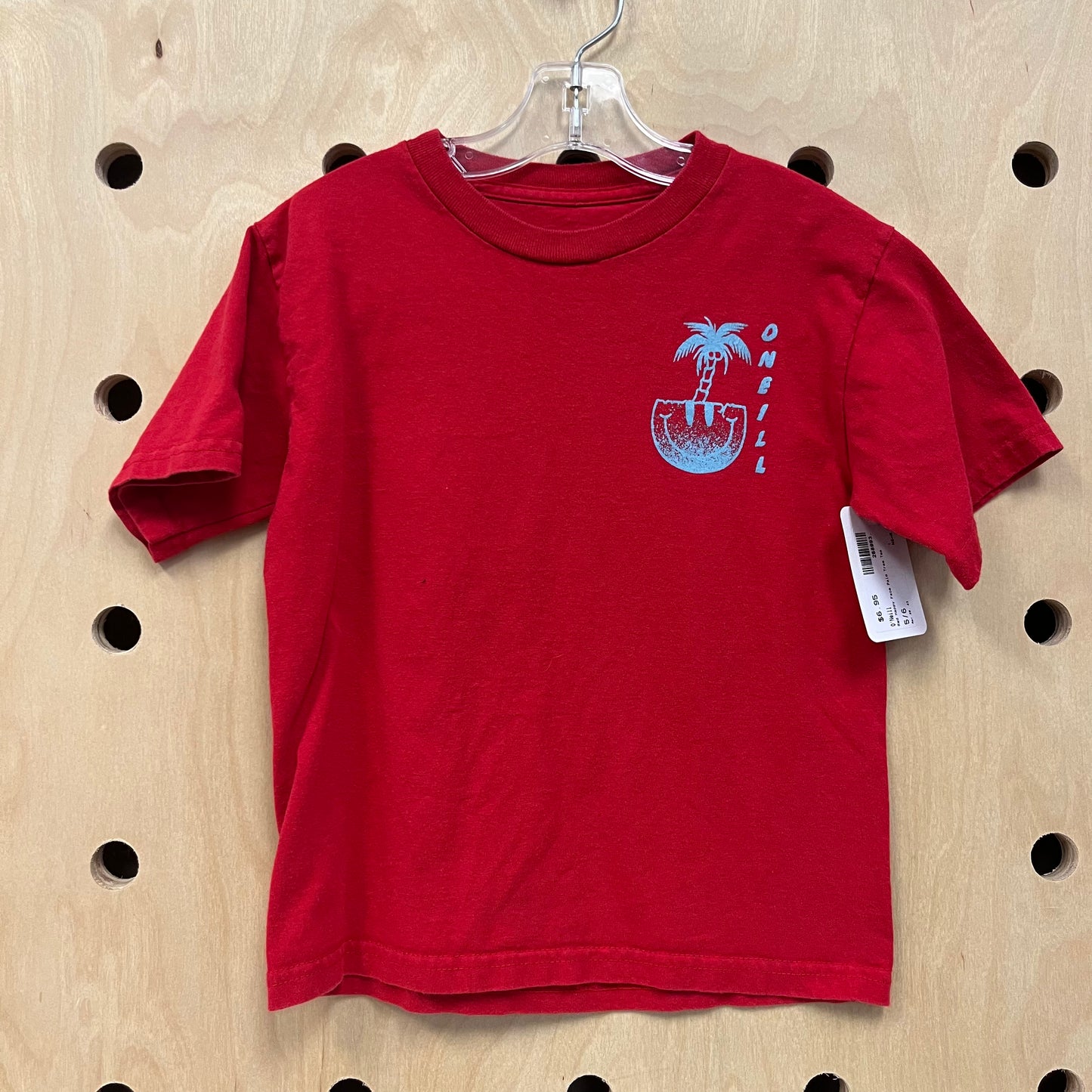 Red Happy Face Palm Tree Tee
