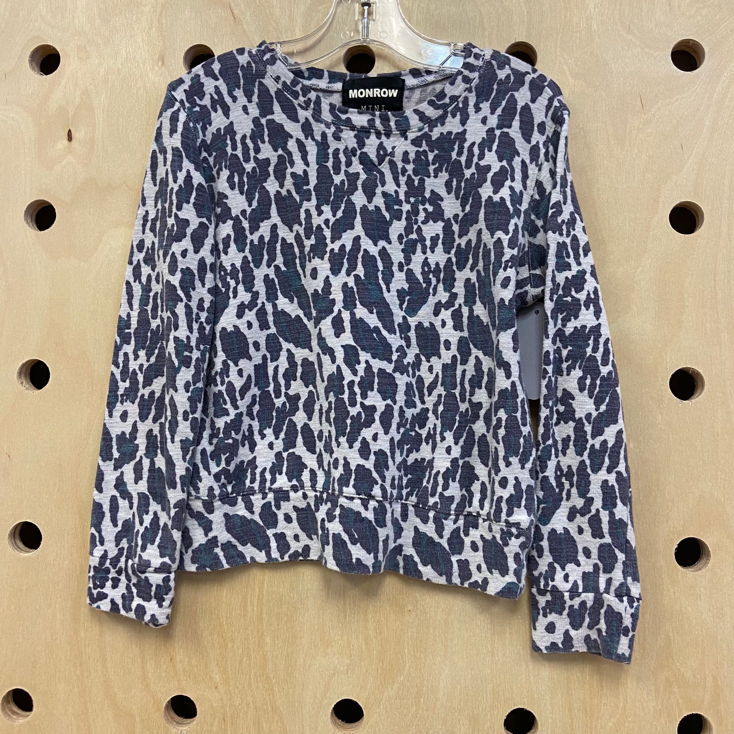 Grey + Blue Leopard Top