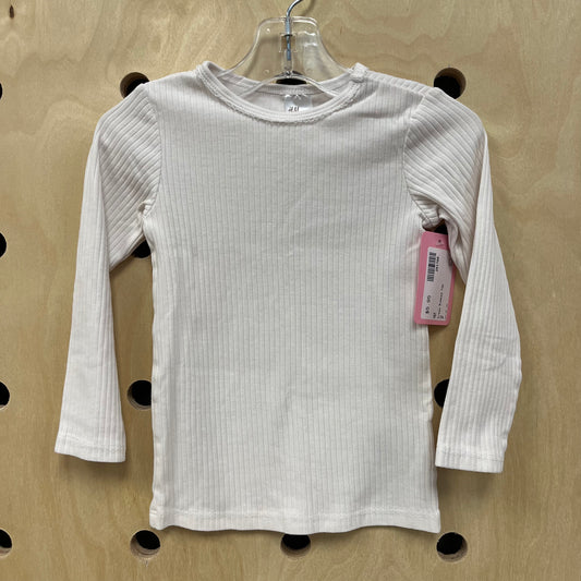 Cream Ribbed Top