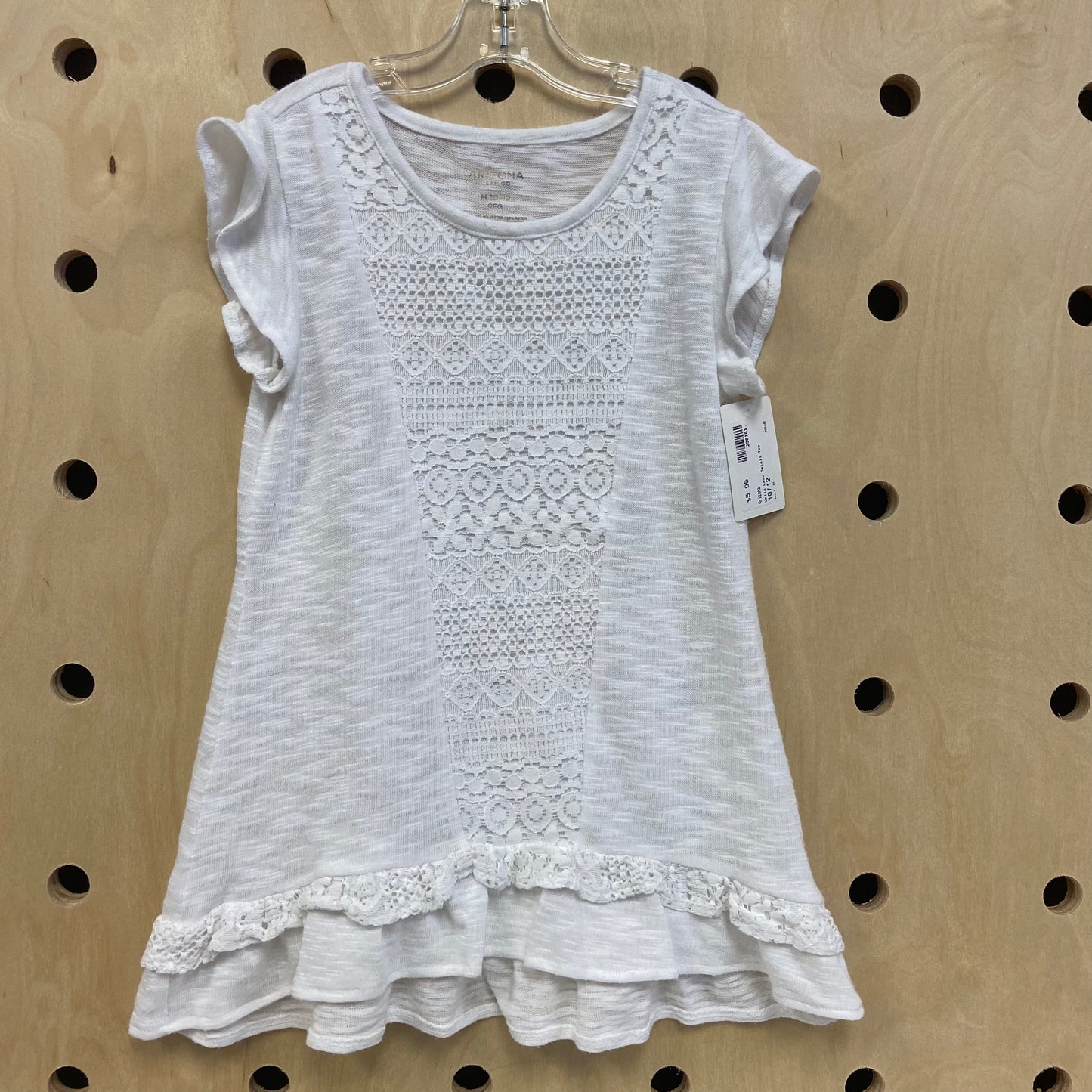 White Lace Detail Top