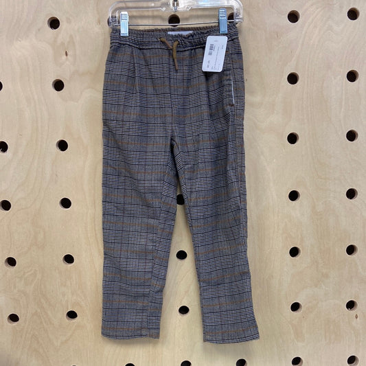 Grey Earthtones Plaid Pants