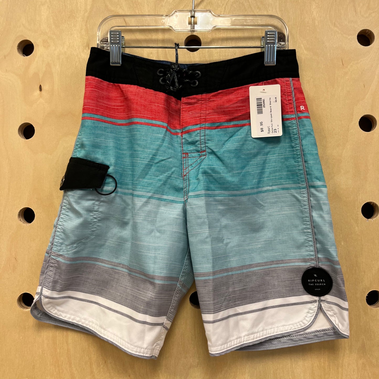Colorful Striped Board Shorts