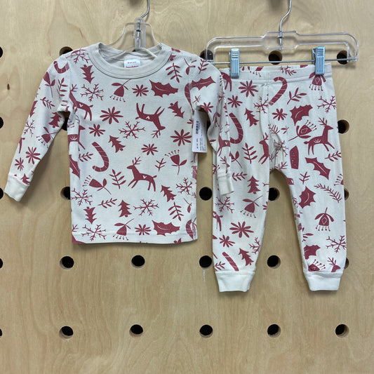 Cream Reindeer Pajamas