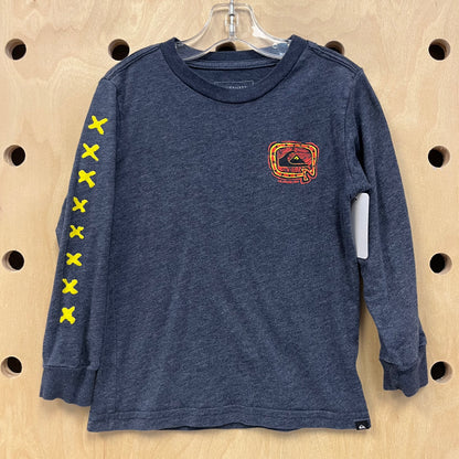 Blue Long Sleeve Logo Tee