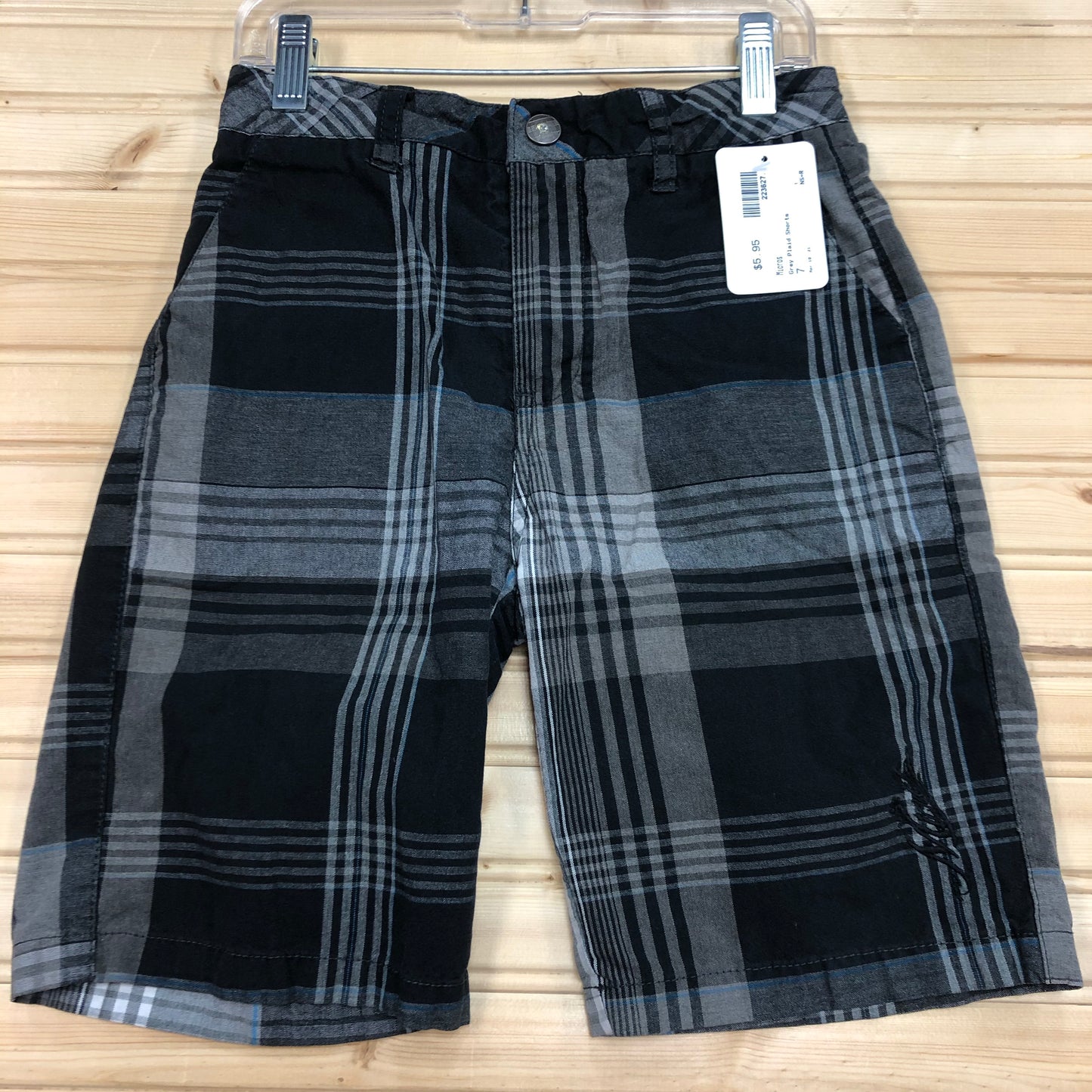 Grey Plaid Shorts