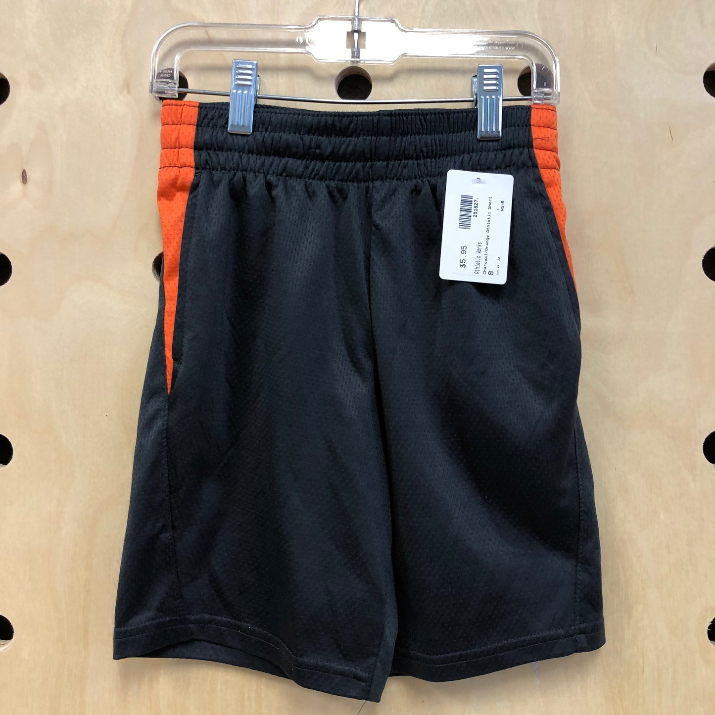 Charcoal/Orange Athletic Short