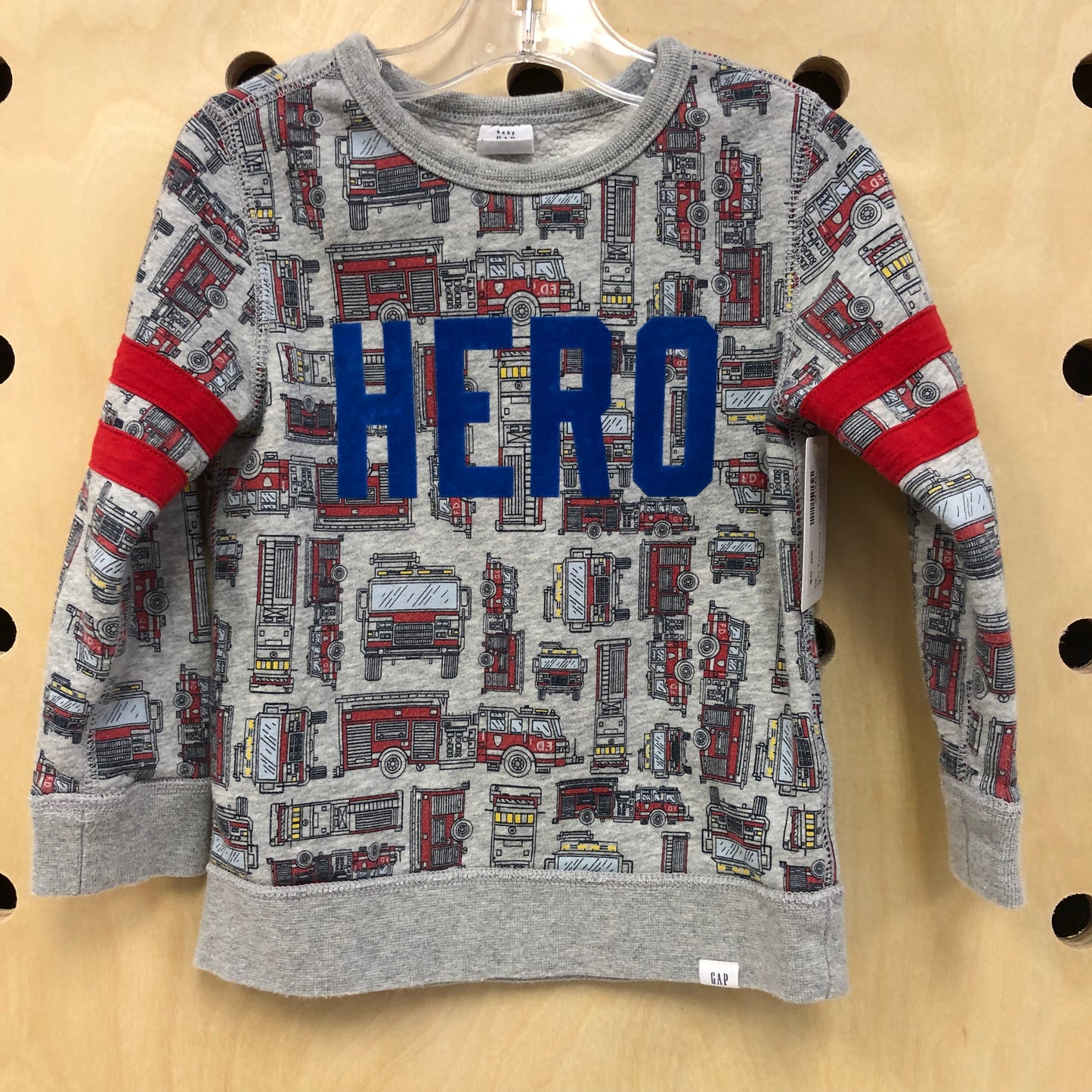 Grey Firetruck "Hero" Pullover