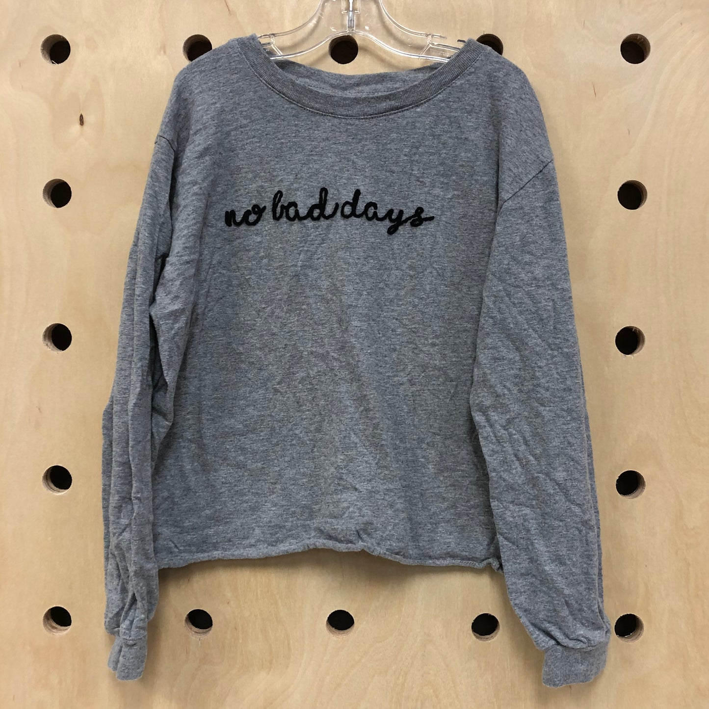 Grey No Bad Days Crop Top