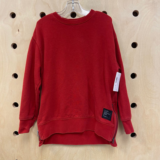 Red Side Zippered Pullover