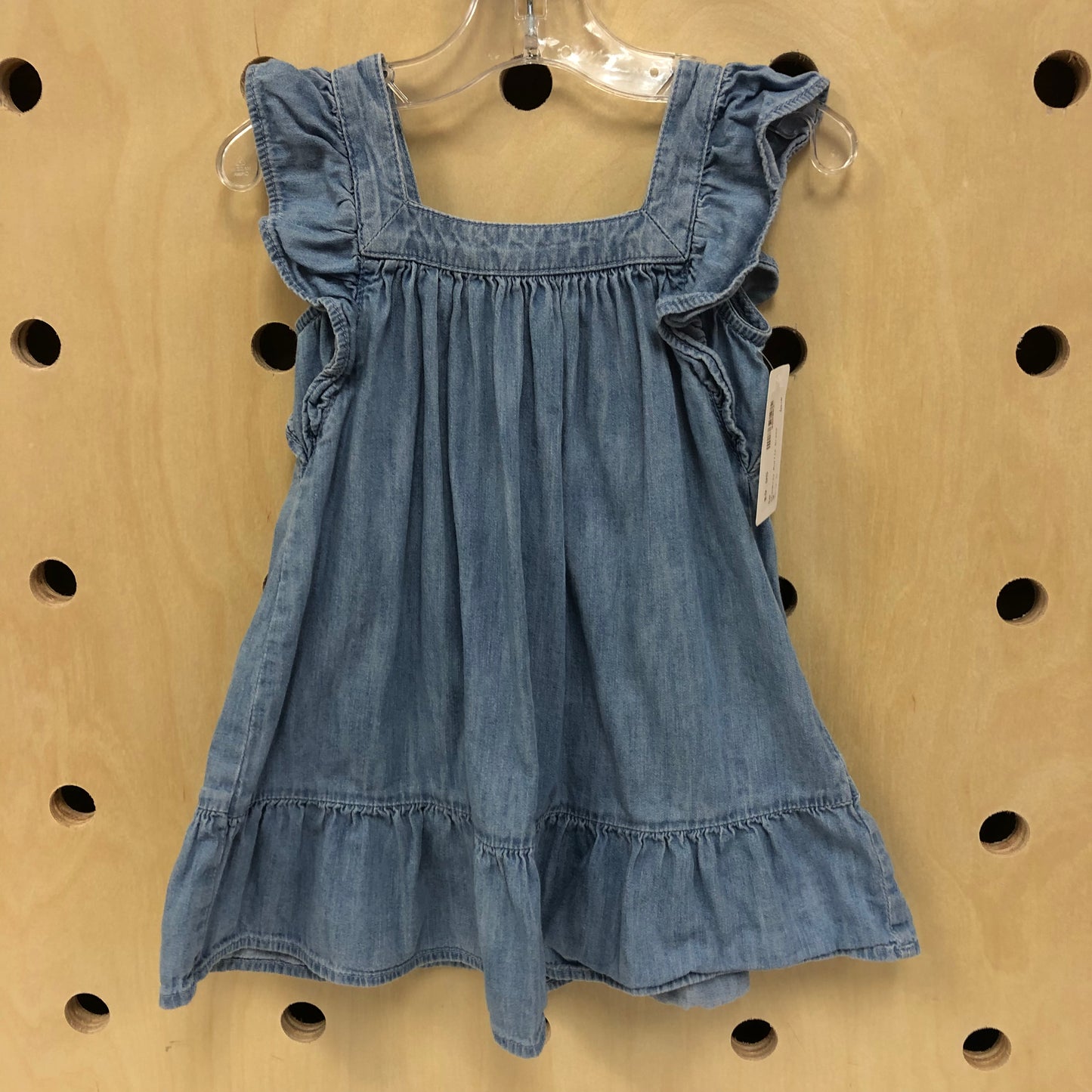 Chambray Ruffle Dress