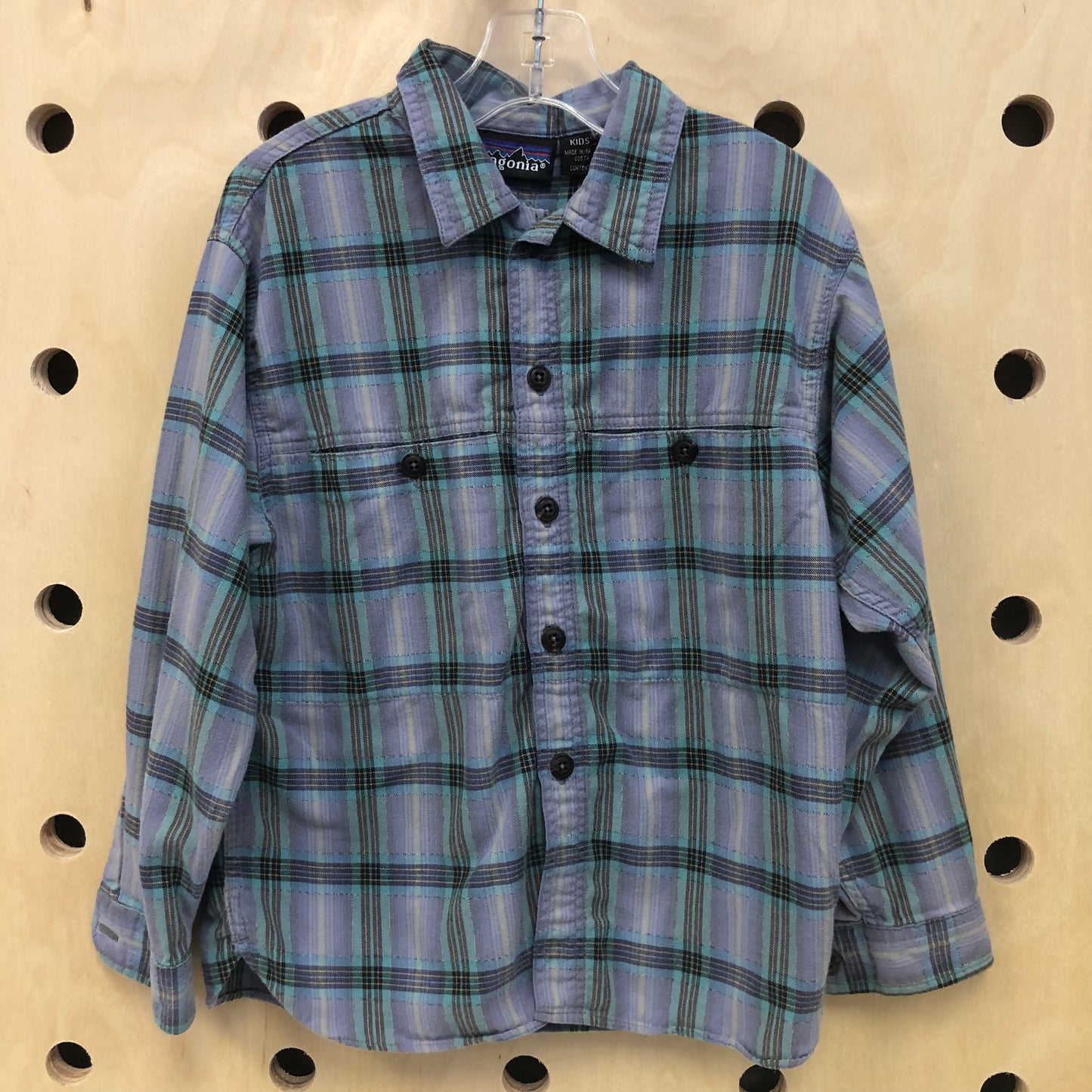 Teal & Lav Plaid Button Up