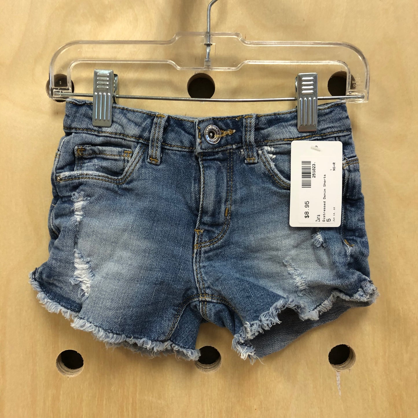 Distressed Denim Shorts