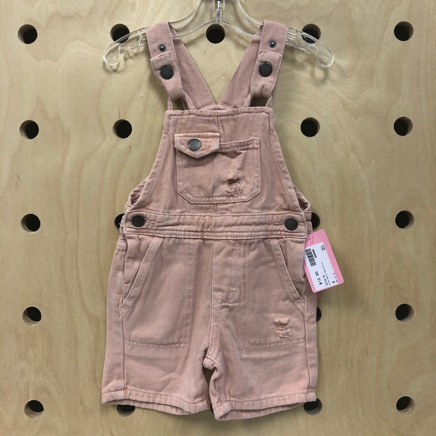 Pink Denim Shortalls