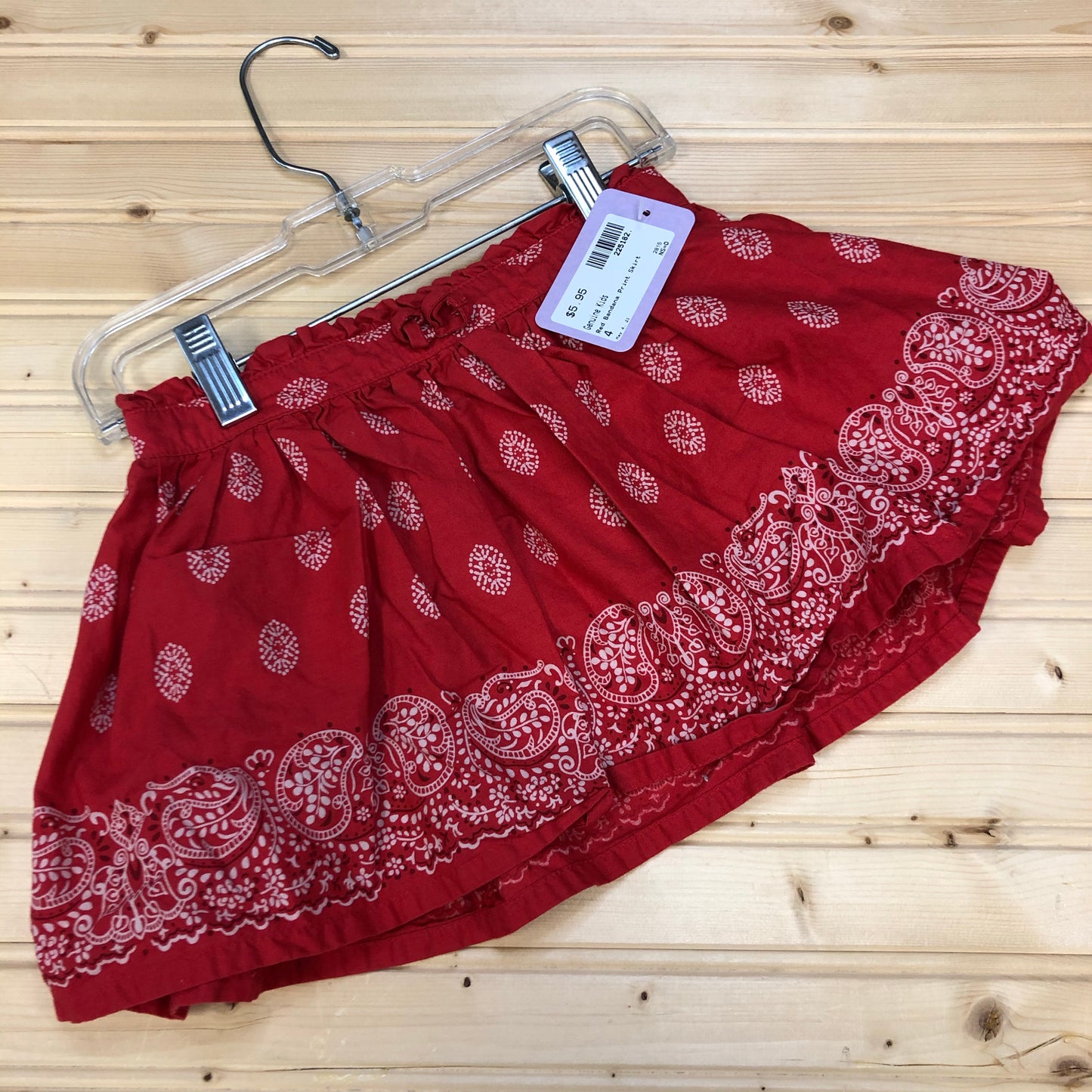 Red Bandana Print Skirt