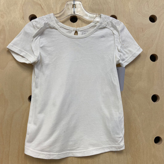 Cream Eyelet Tee
