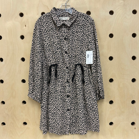 Leopard Print Button Up Dress