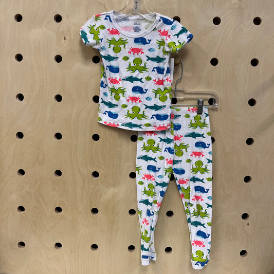 White Sea Animals Pajamas
