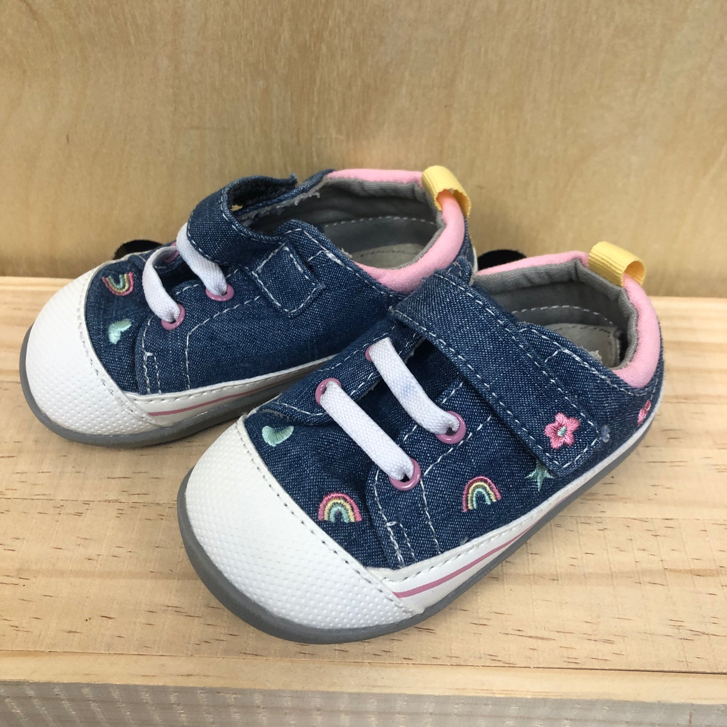 Blue Rainbow Floral Velcro