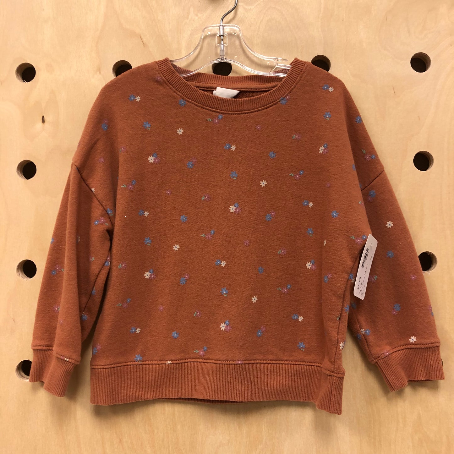 Brown Floral Pullover