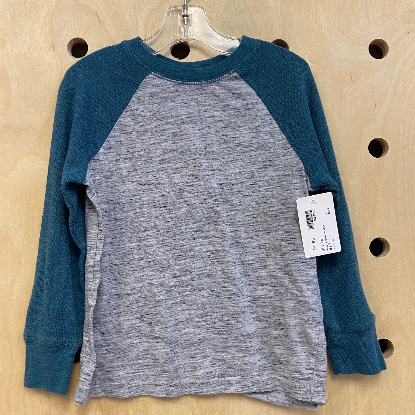Grey + Blue Raglan
