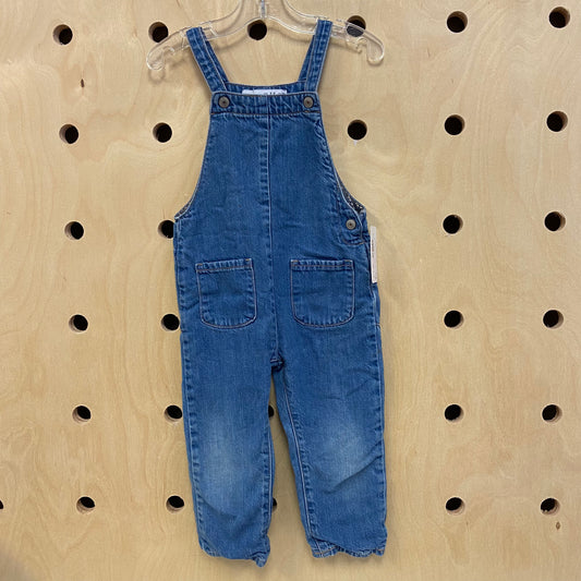 Denim Lined Snap Overalls