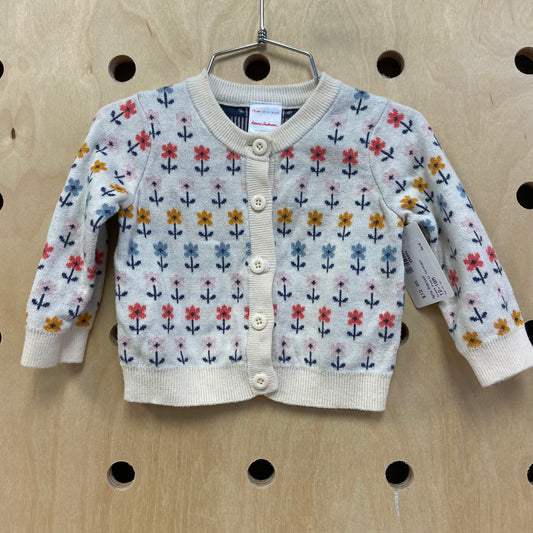 Cream Floral Cardigan