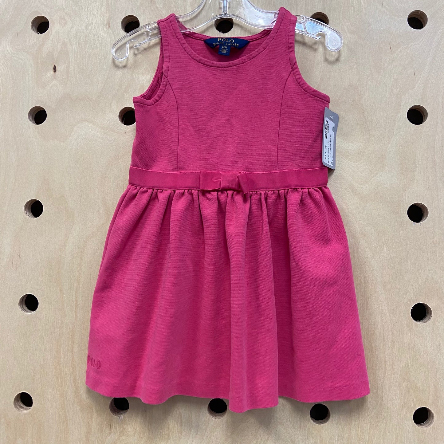 Pink Bow Sleeveless Dress
