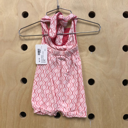 Pink Button Halter Romper