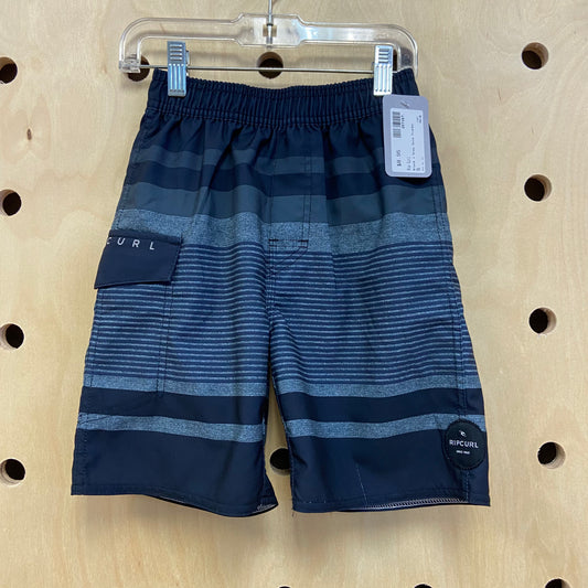 Black + Grey Swim Trunks