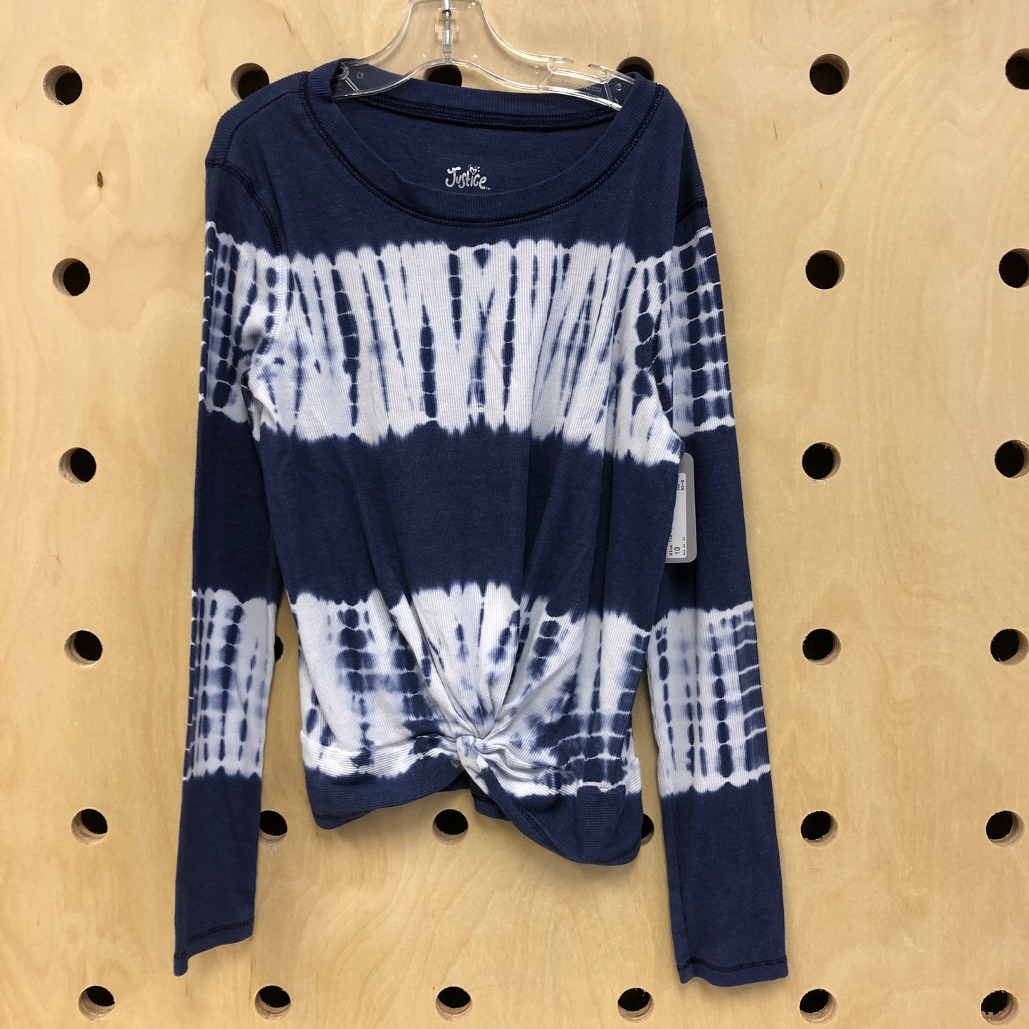 Blue Tie Dye Knotted Top