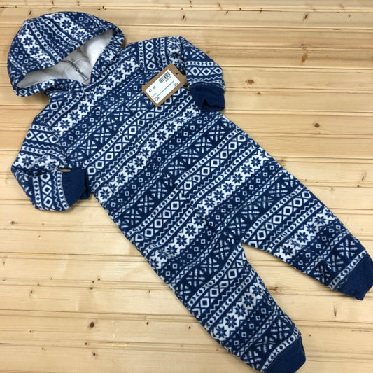 Blue Snowflake Hooded Romper